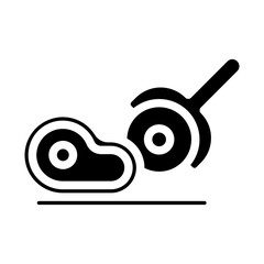 Obraz premium meat Solid icon