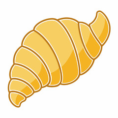 golden croissant outline