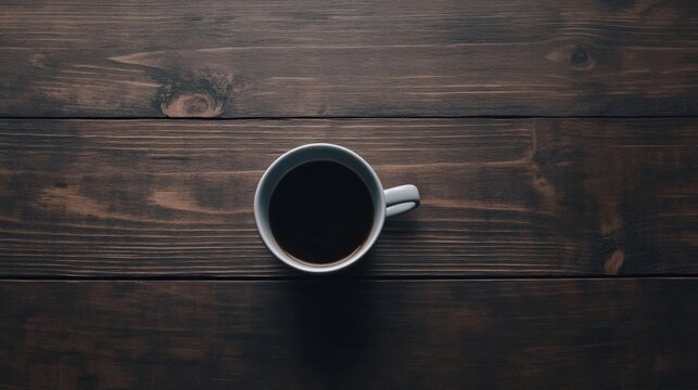 Coffee Cup on Wooden Table