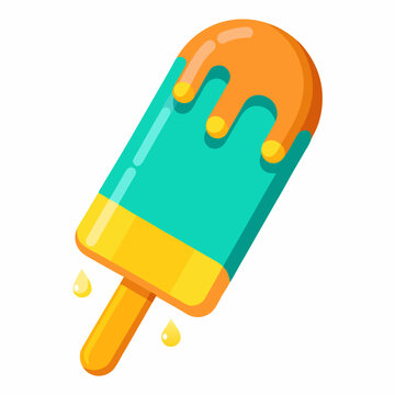 recommend clip art: popsicle with a melting drip effect