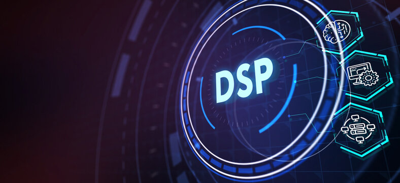 DSP - Demand Side Platform usiness, Technology, Internet and network concept. 3d illustration