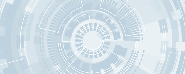 Obraz premium Circle white blue bright technology Hi-tech background. Abstract graphic digital future concept design. Art and Illustration