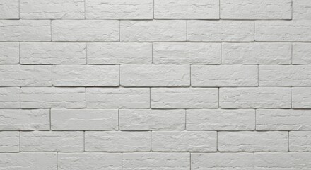 Fototapeta premium White brick wall with textured surface and horizontal pattern