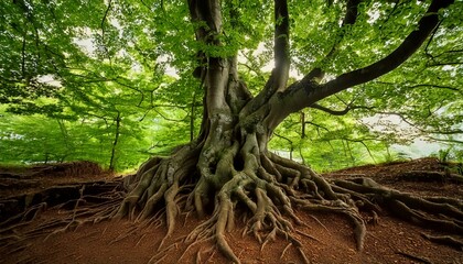Obraz premium Majestic Old Trees with Amazing Roots