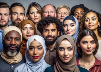 Obraz premium Diverse Group of People, Representing Unity and Diversity.