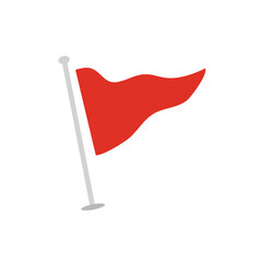 Red golf flags
