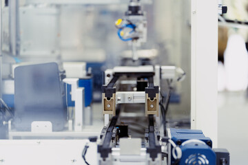 robot arm working in factory