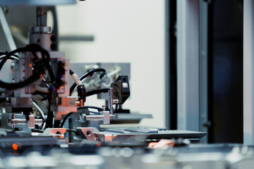 robot arm working in factory