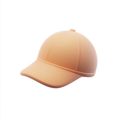 A 3D icon render of a cap isolated on a white background