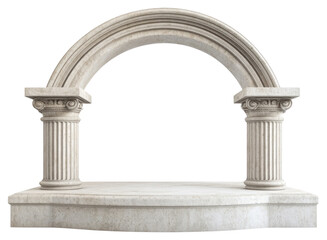 Obraz premium PNG Greek arch 3d podium architecture architectural illustration.