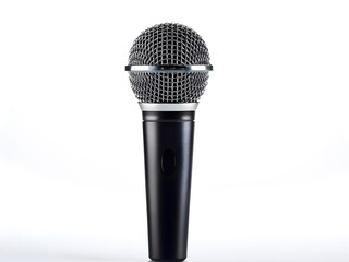 Microphone on white background