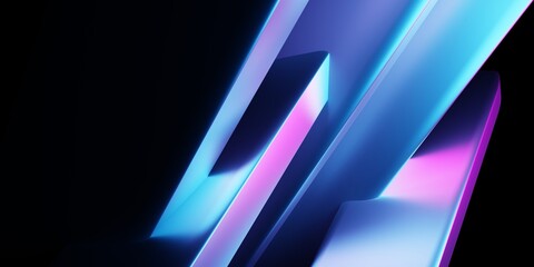 3d rendering of purple and blue abstract geometric background. Cyberpunk concept. Advertising design, technology, showcase, banner, cosmetic, business, E-sport. Sci-Fi Illustration. Product display