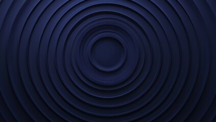 Dark navy blue concentric circles abstract background.