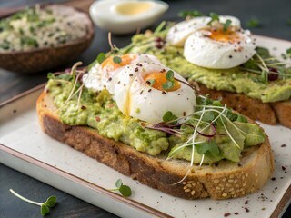 Avocado Toast with Poached Eggs