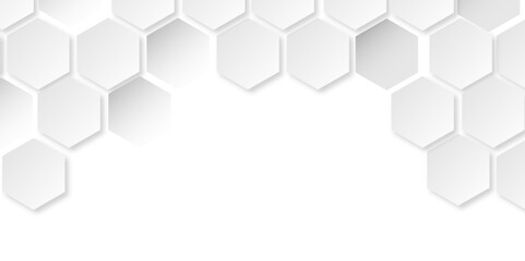 Innovative Technology Meets Abstract Design: How White and Gray Hexagonal Grids and 3D Elements Shape the Future of Digital Art
