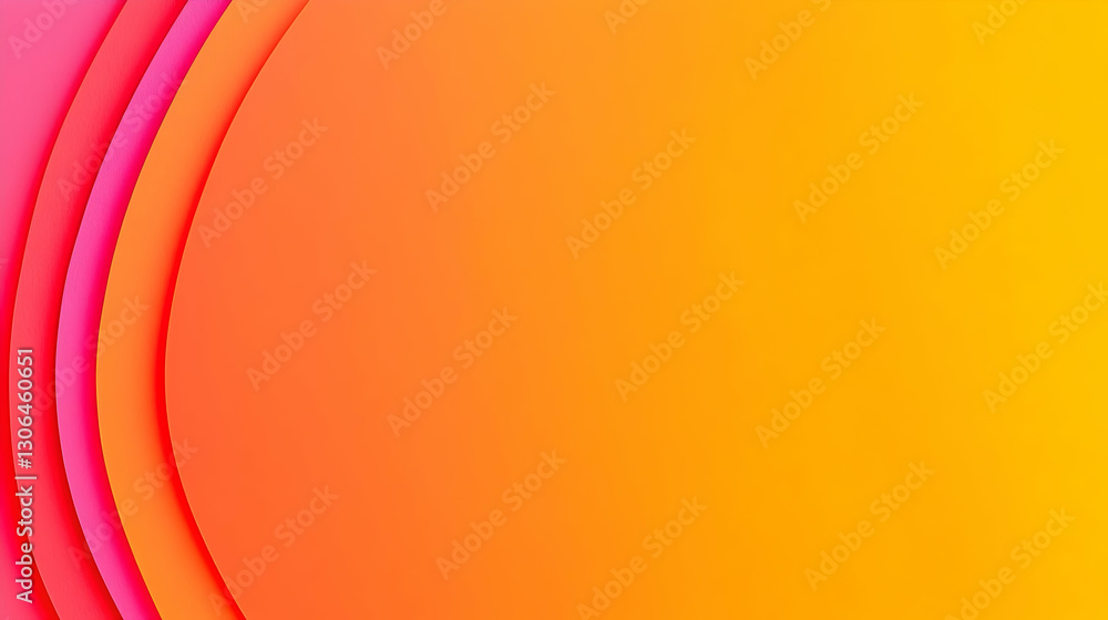 Poster abstract colorful gradient with curved lines in bright tones