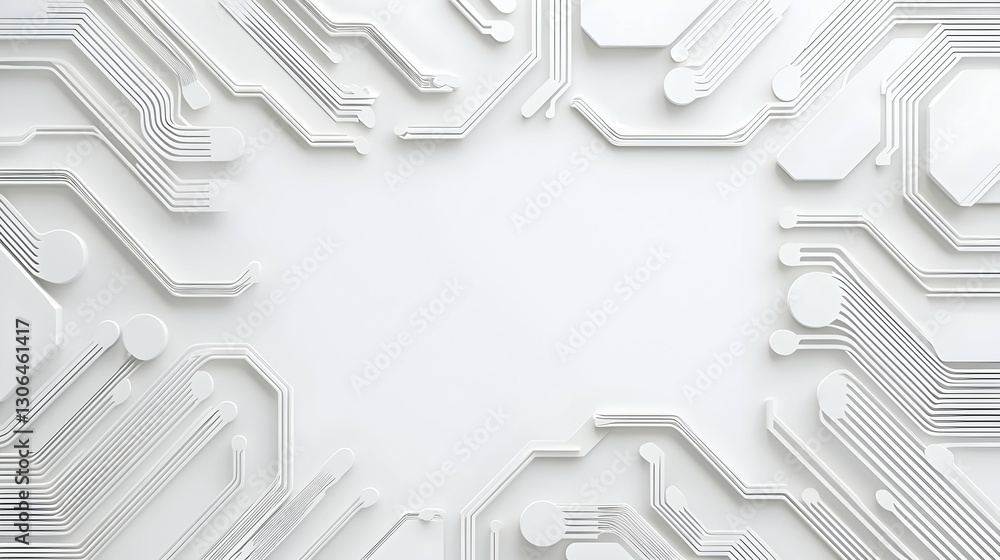 Aufkleber abstract circuit board design with white lines on a light background