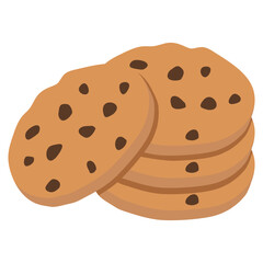 Choco Chip Cookies Vector