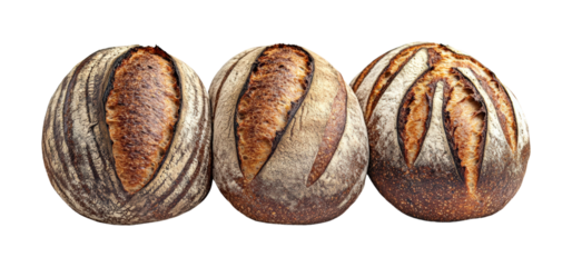Crafting warm artisan bread in the kitchen isolated on transparent background