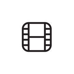 FIlm icon. flat design vector illustration for web and mobile