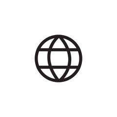 Globe icon, world icon, earth icon, global symbol, global sign, web symbol