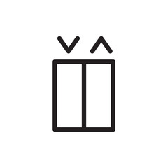 Lift editable stroke outline icon isolated on white background flat vector illustration. Pixel perfect