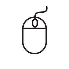 computer mouse icon, computer mouse cursor, click mouse pointer outline style