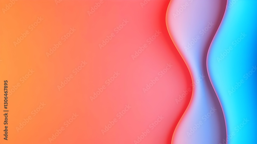 Poster abstract gradient background with smooth curves and soft colors