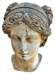 Obraz premium PNG Classical goddess statuebust art sculpture artifact.