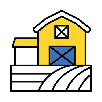 recommend clip art: Farm vector filled outline icon. EPS 10 file