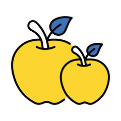 Apple vector filled outline icon. EPS 10 file