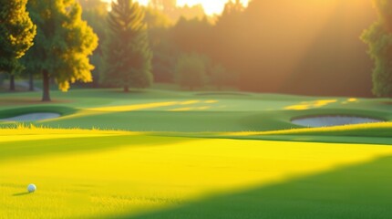 Sunlit Green Grass: Fresh Summer Lawn with Bright Sunlight and Natural Texture