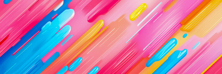 Dynamic Stream of Colorful Capsules: an upbeat abstract stream of elongated capsules in vibrant hues for backgrounds and modern designs