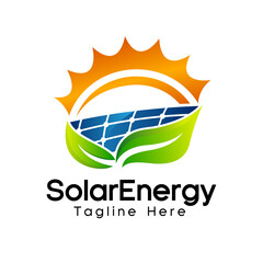 solar energy logo renewable green energy vector Design