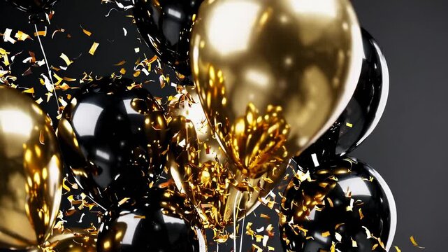 The Festive Golden Balloons
