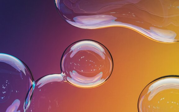 Abstract bubbles on gradient background