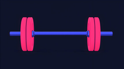 Vibrant and Colorful Barbell Weightlifting Equipment on Dark Background