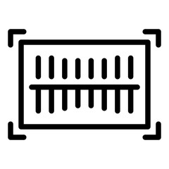 Retail icon depicting a keyboard, rectangular shape, simple lines, black and white color scheme, flat design style, clean and minimal aesthetics, suitable for mobile app, website, or any digital