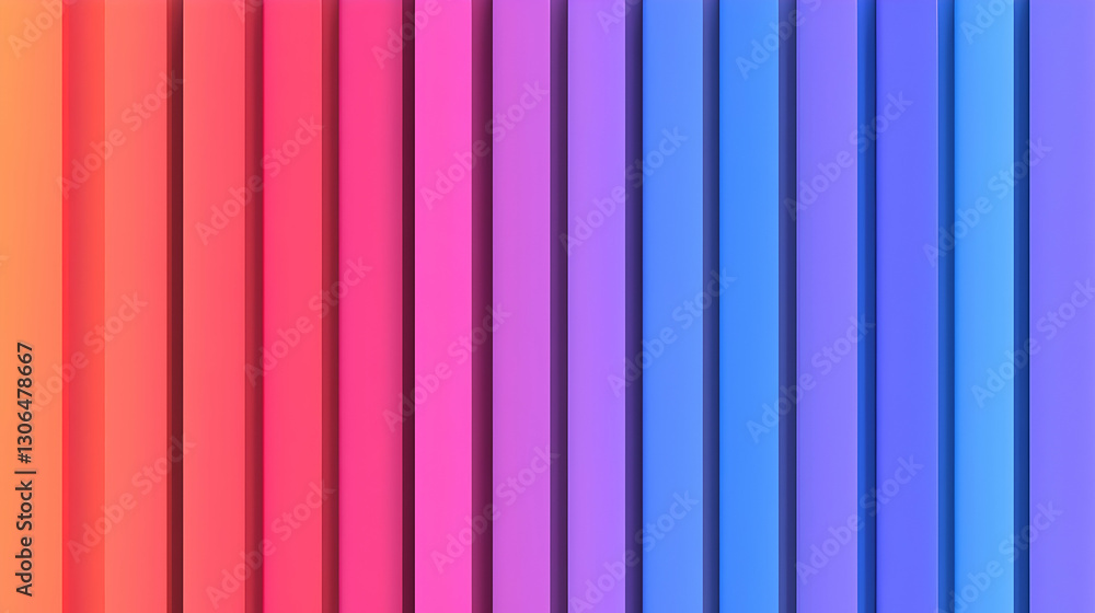 Poster vibrant colorful stripes in gradient transition for background design