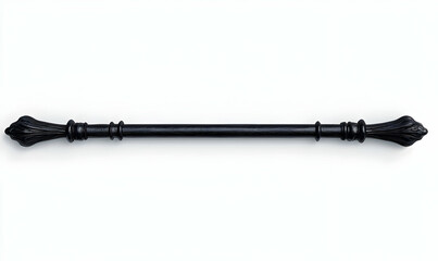 Fototapeta premium Elegant Black Handle with Decorative Ends for Home Furnishing