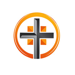 Obraz premium vector religion cross icon design