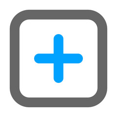 Multicolored black and blue outline icon pack