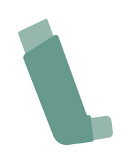 Inhaler for asthmatics. Isolated flat vector illustration for your design
