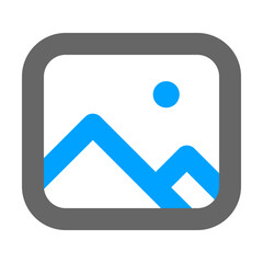 Multicolored black and blue outline icon pack