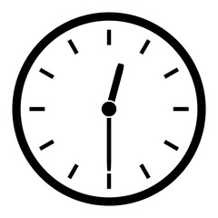 Uhr mit Uhrzeit Zeit zeigt 12:30 Uhr oder ß:30 Uhr	