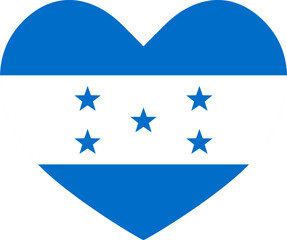 Honduras heart shaped icon flag illustrator national