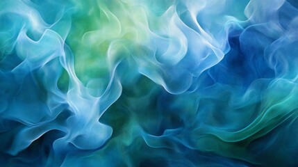 Fototapeta premium Abstract watercolor wallpaper with soft flowing colors in blue and green, calming and artistic, ultra-detailed, 4k