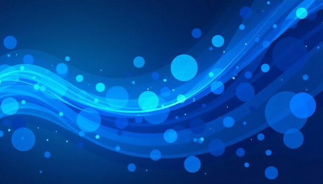 Dynamic motion background with flowing blue circular shapes, pattern, energy
