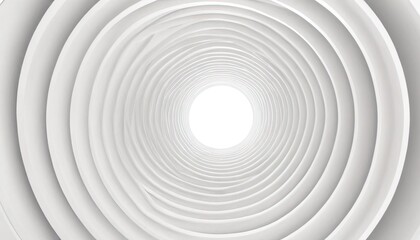 Fototapeta premium Spiral Tunnel: A captivating image of a tunnel with concentric circular walls, leading the eye toward a bright light, symbolizing transition, journey and futuristic design.