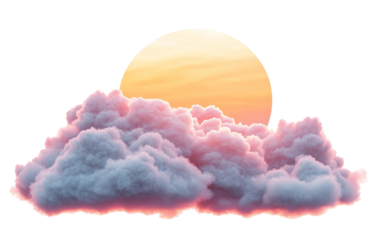 Colorful Sunset with Soft Clouds and Warm Sky Tones